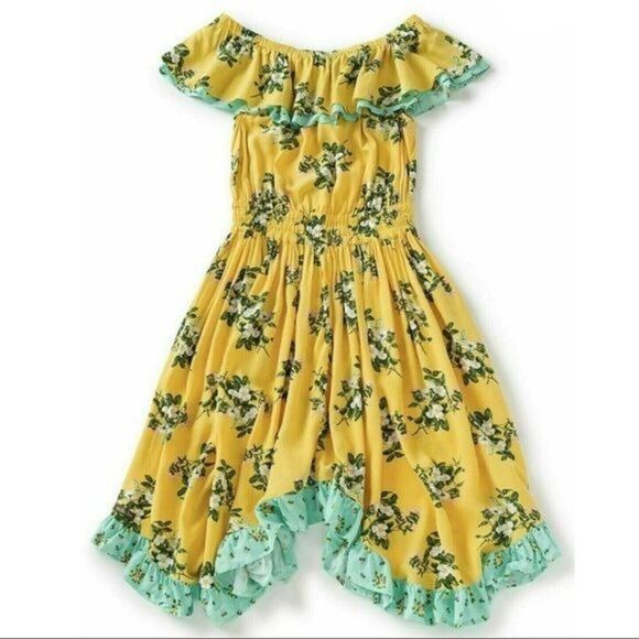 Matilda Jane Brilliant Daydream Hooked on a Feeling Yellow Floral Dress Medium - Picture 3 of 11